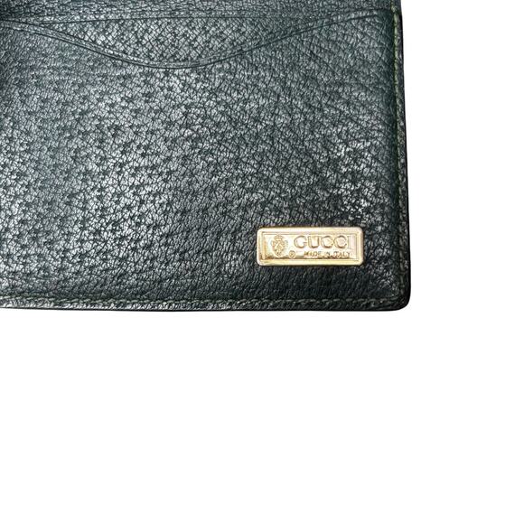 GUCCI Bifold Compact Wallet‎ Leather Dark Green Kiss Lock Horsebit - Picture 12 of 16